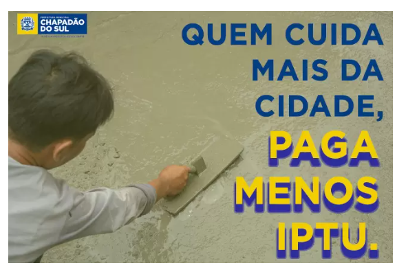 Imagem de compartilhamento para o artigo Dono de terreno baldio que construir calçada terá desconto no IPTU em Chapadão do Sul da MS Todo dia